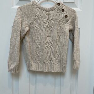 Beige Cable Knit Sweater for Boys